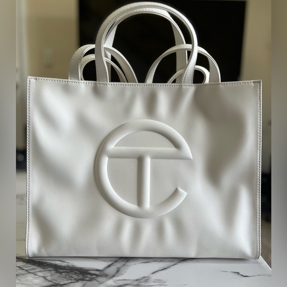 Telfar Handbags - Medium White Telfar Bag